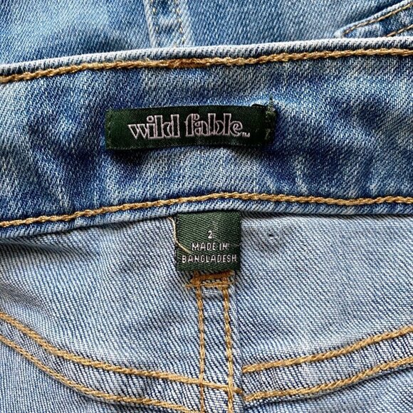 Wild Fable Denim Jean Mini Skirt Size 2 - Picture 6 of 7